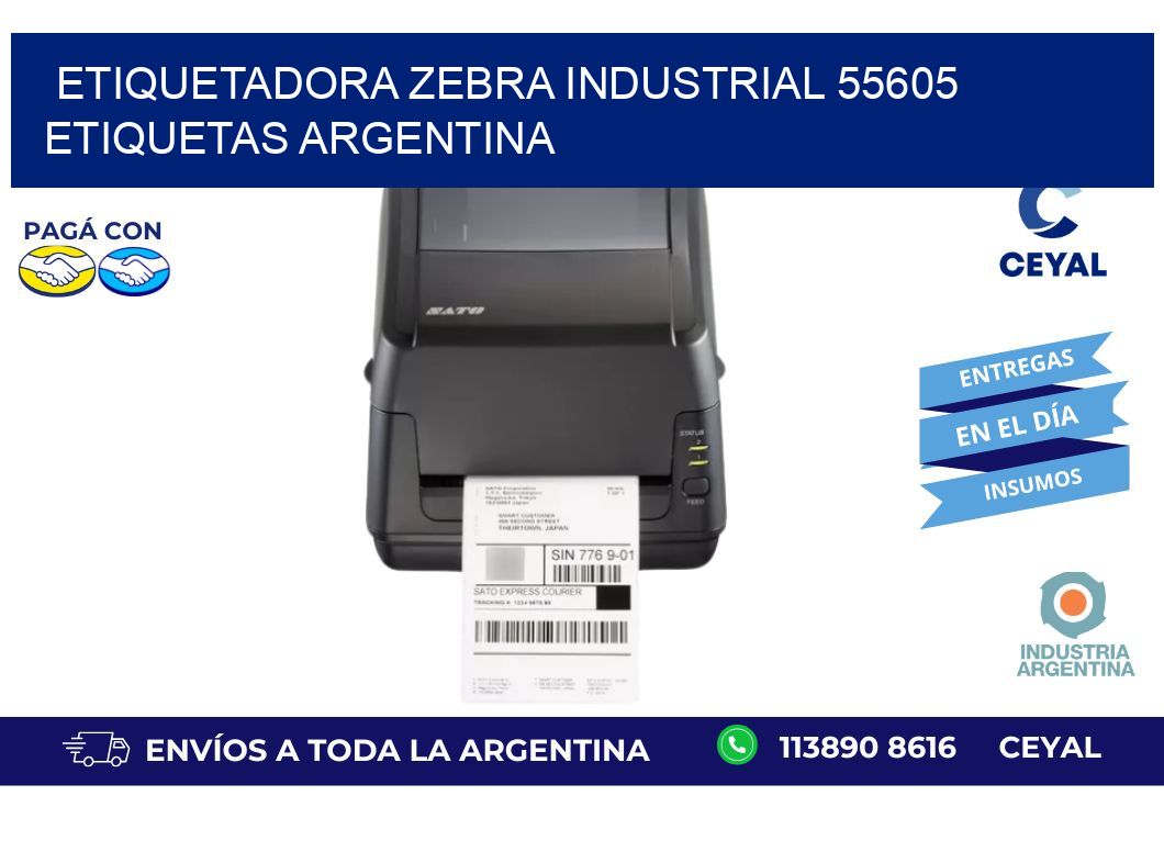 etiquetadora zebra industrial 55605 etiquetas argentina
