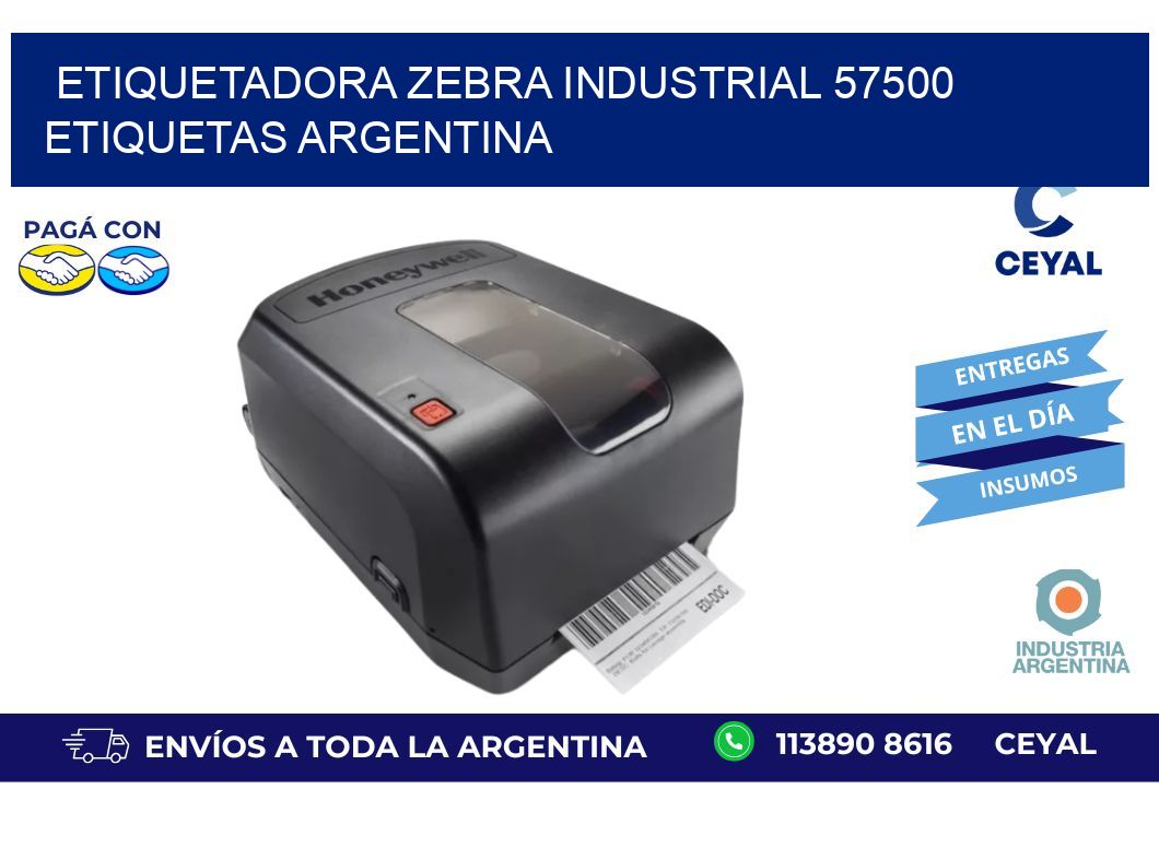 etiquetadora zebra industrial 57500 etiquetas argentina
