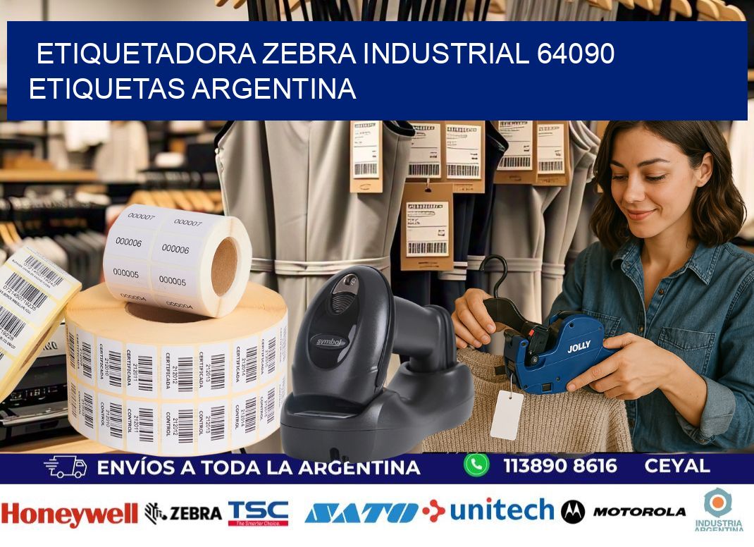 etiquetadora zebra industrial 64090 etiquetas argentina