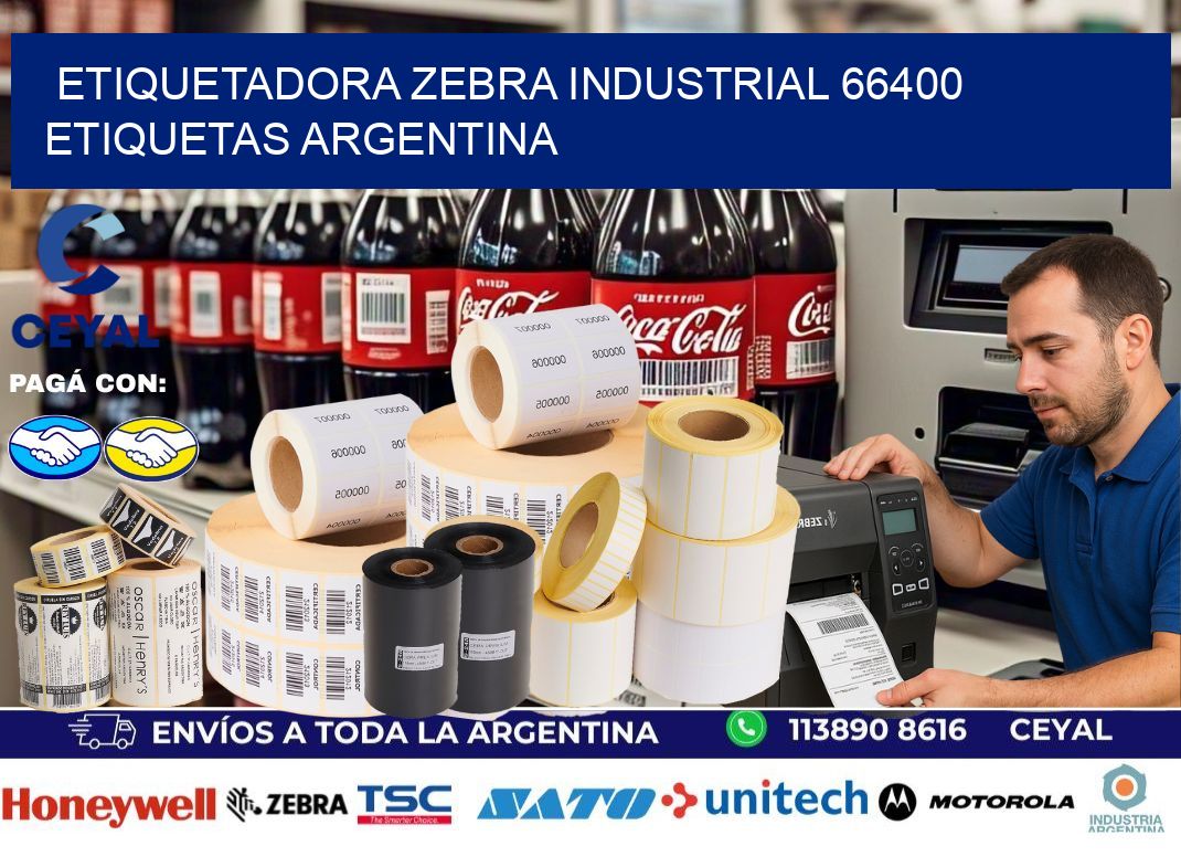 etiquetadora zebra industrial 66400 etiquetas argentina