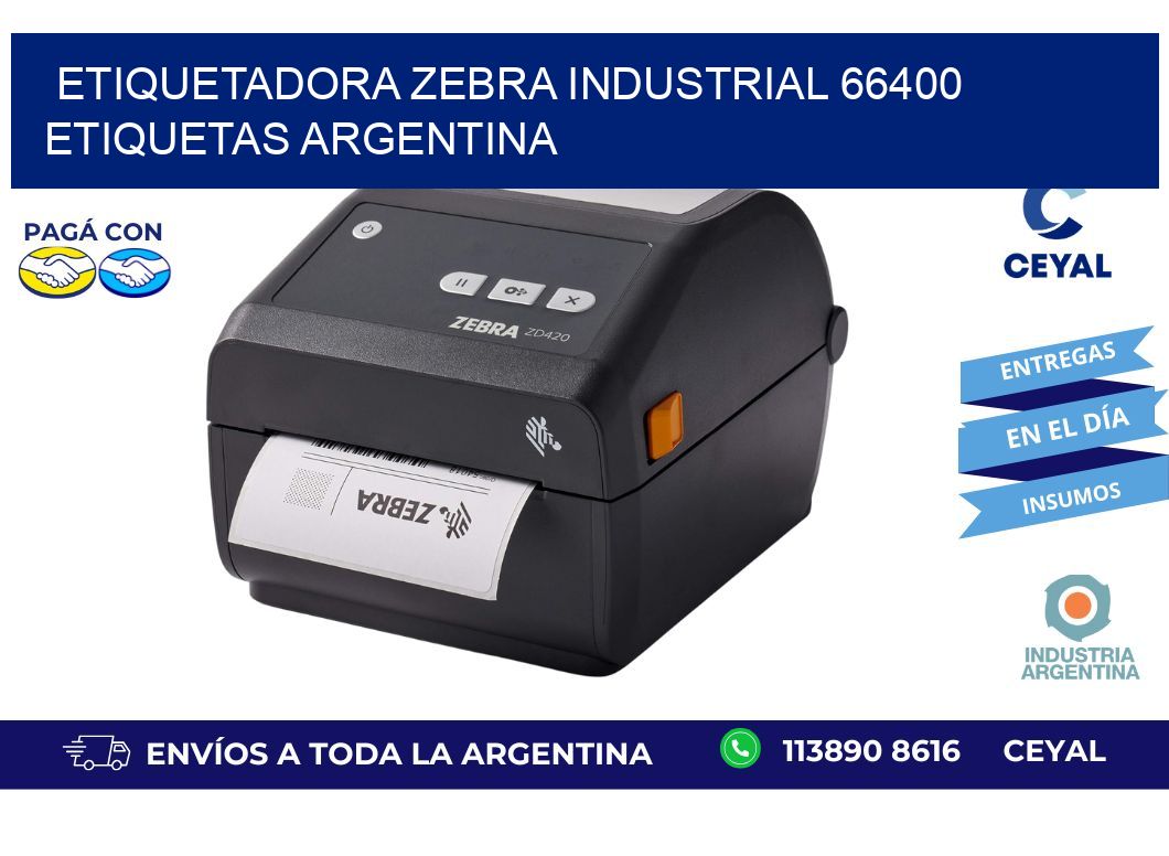etiquetadora zebra industrial 66400 etiquetas argentina