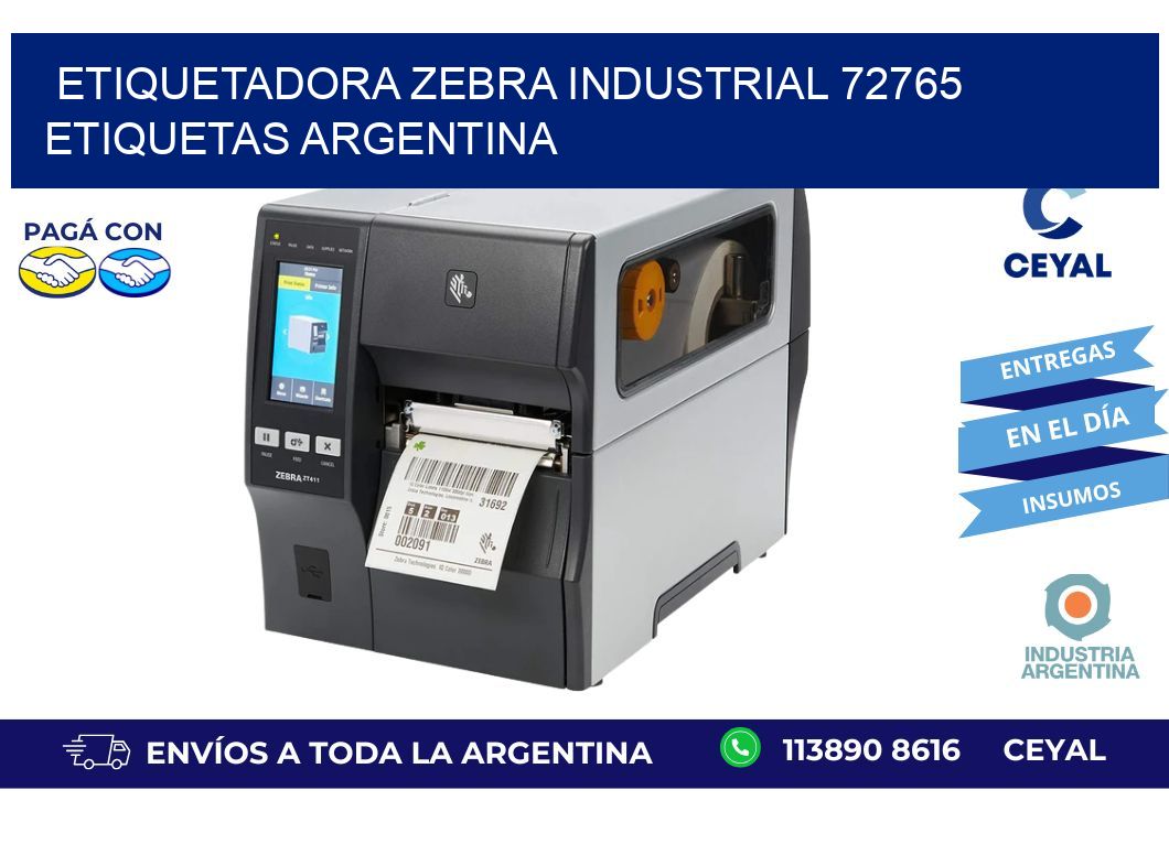 etiquetadora zebra industrial 72765 etiquetas argentina