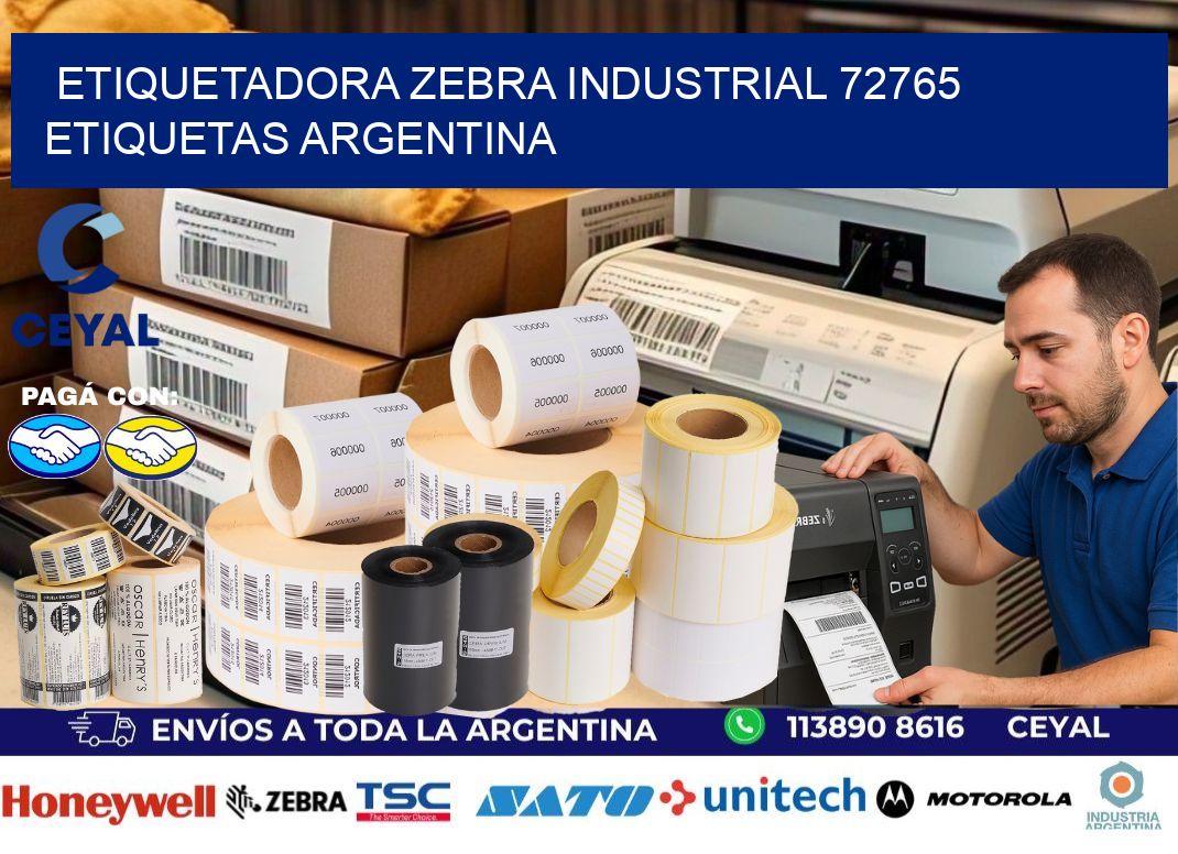 etiquetadora zebra industrial 72765 etiquetas argentina