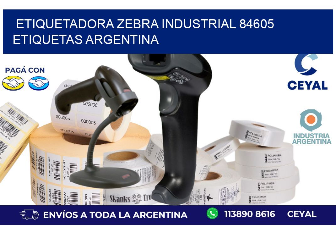 etiquetadora zebra industrial 84605 etiquetas argentina