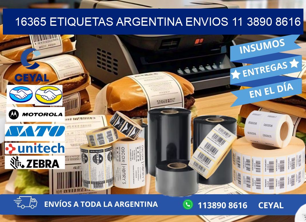 16365 ETIQUETAS ARGENTINA ENVIOS 11 3890 8616