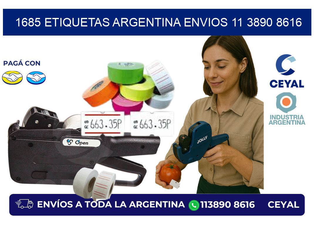1685 ETIQUETAS ARGENTINA ENVIOS 11 3890 8616