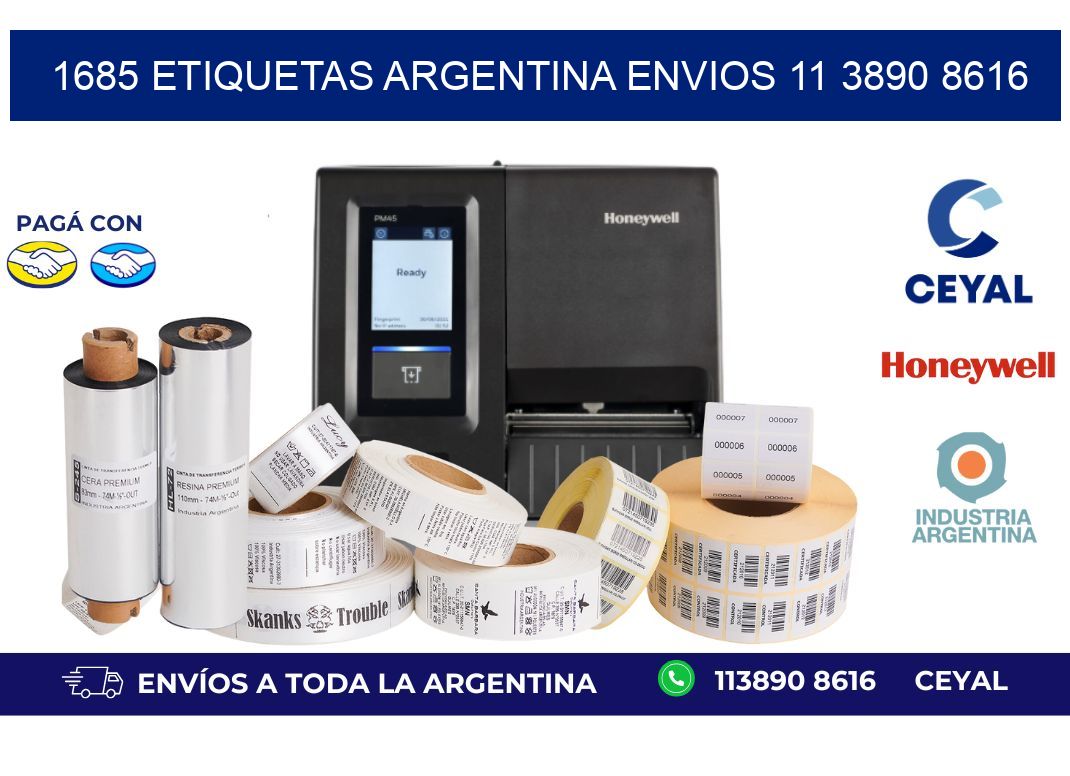 1685 ETIQUETAS ARGENTINA ENVIOS 11 3890 8616
