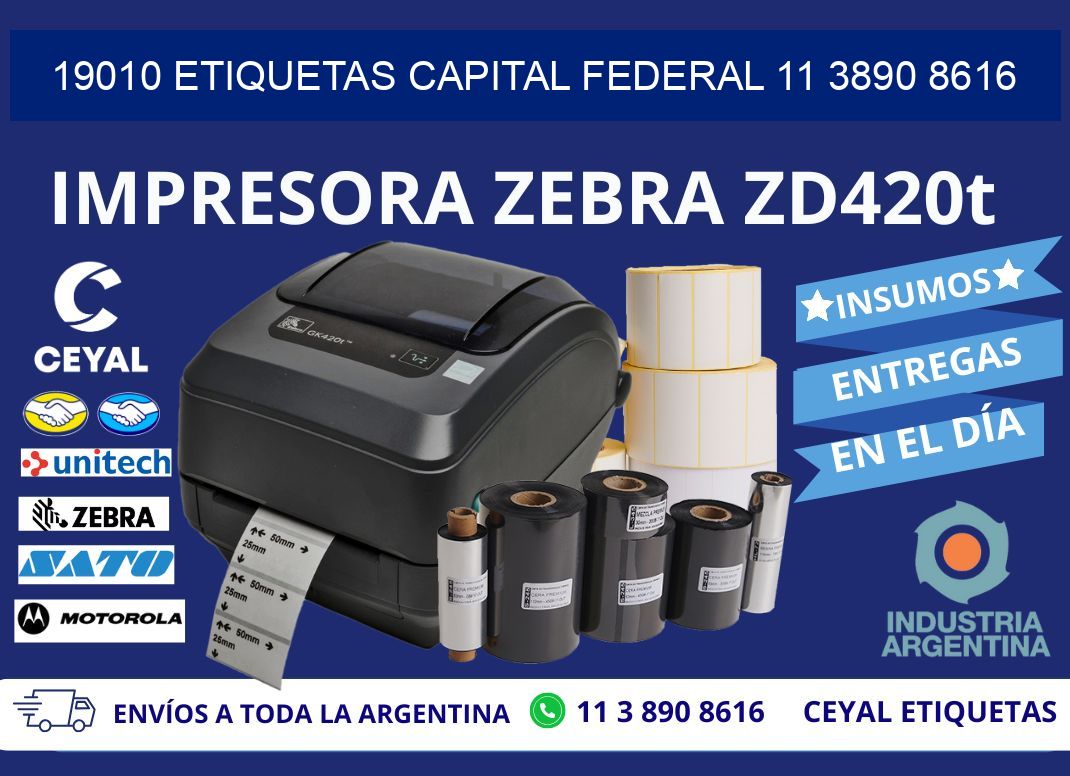 19010 ETIQUETAS CAPITAL FEDERAL 11 3890 8616