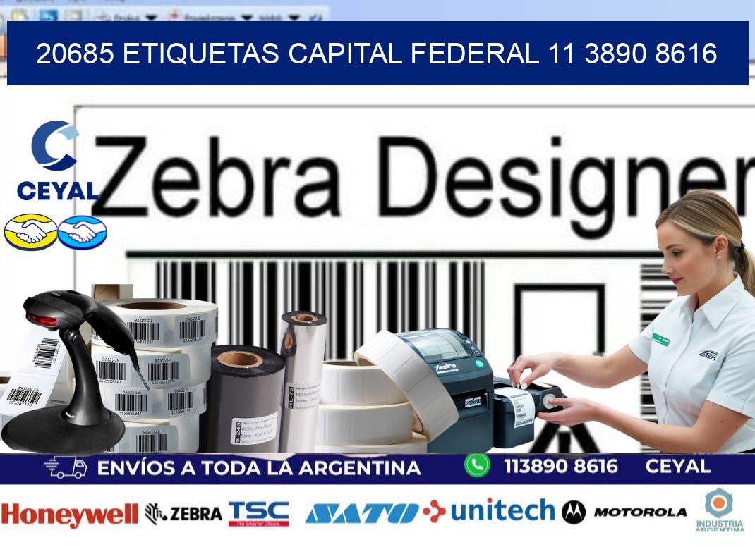 20685 ETIQUETAS CAPITAL FEDERAL 11 3890 8616