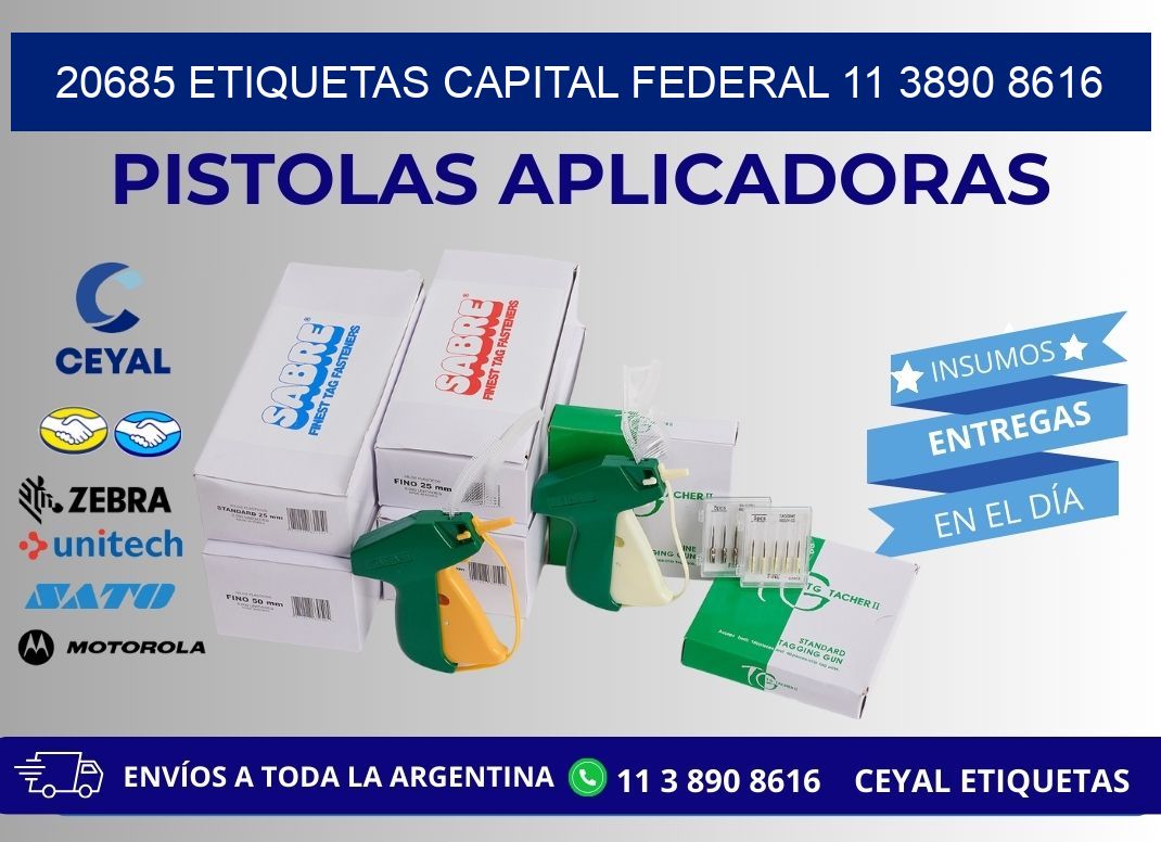 20685 ETIQUETAS CAPITAL FEDERAL 11 3890 8616