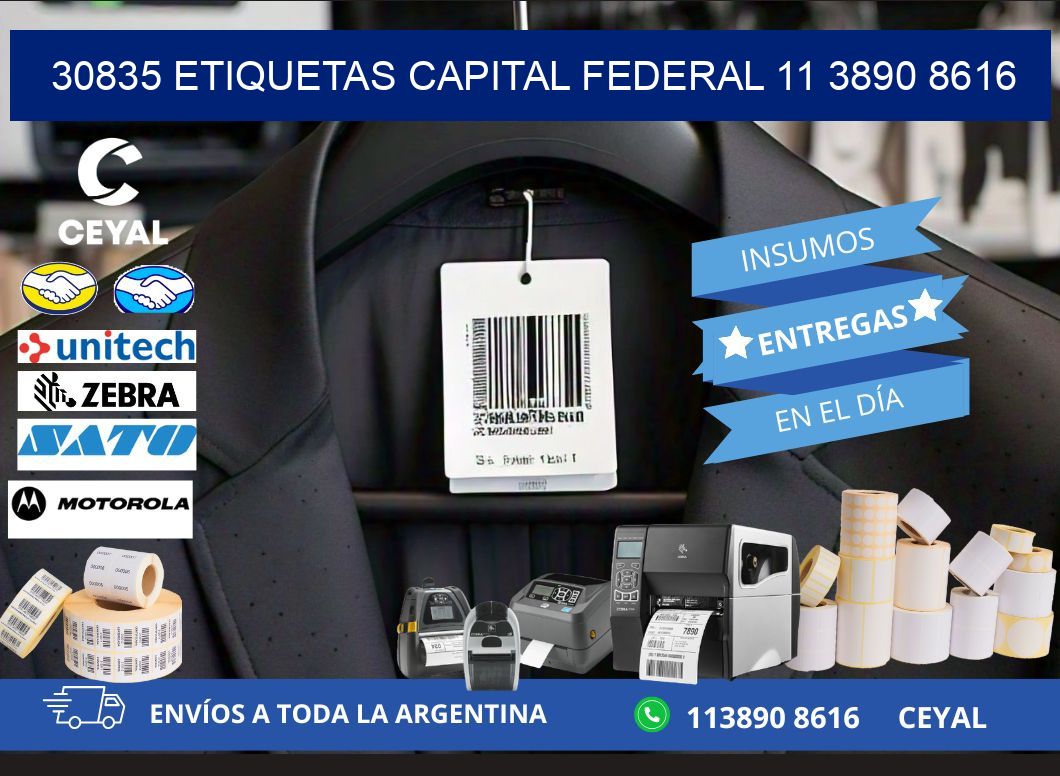 30835 ETIQUETAS CAPITAL FEDERAL 11 3890 8616