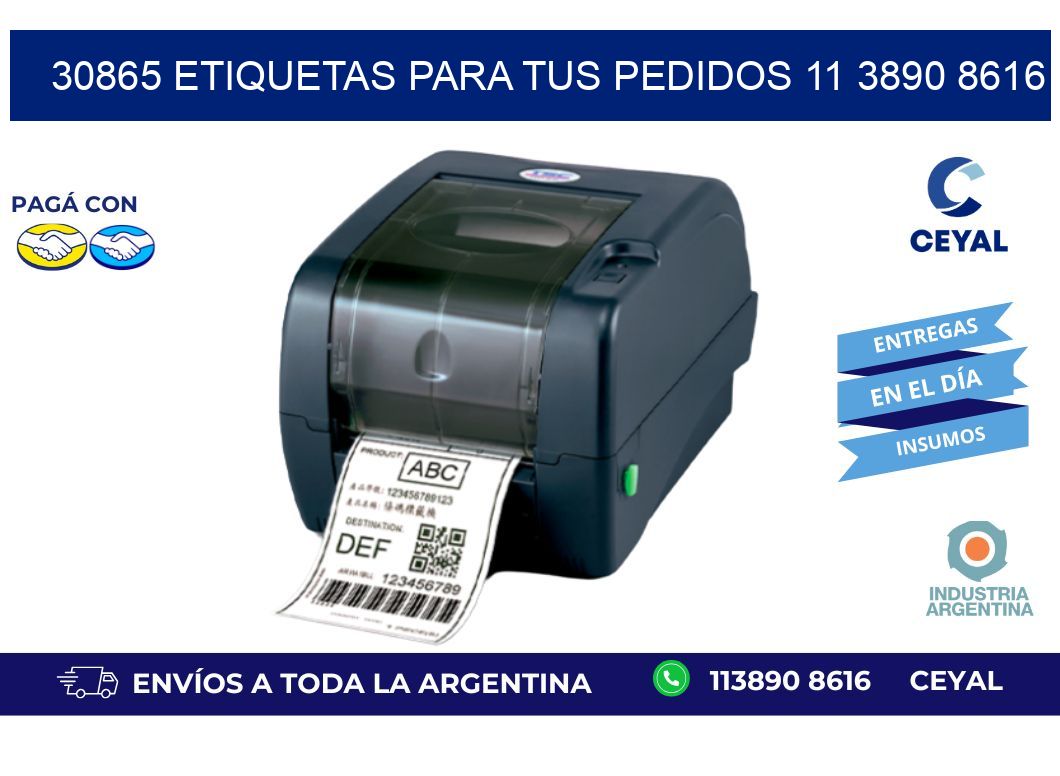 30865 ETIQUETAS PARA TUS PEDIDOS 11 3890 8616