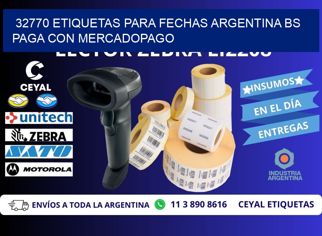 32770 ETIQUETAS PARA FECHAS ARGENTINA BS PAGA CON MERCADOPAGO