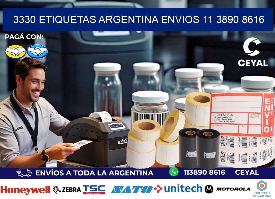 3330 ETIQUETAS ARGENTINA ENVIOS 11 3890 8616
