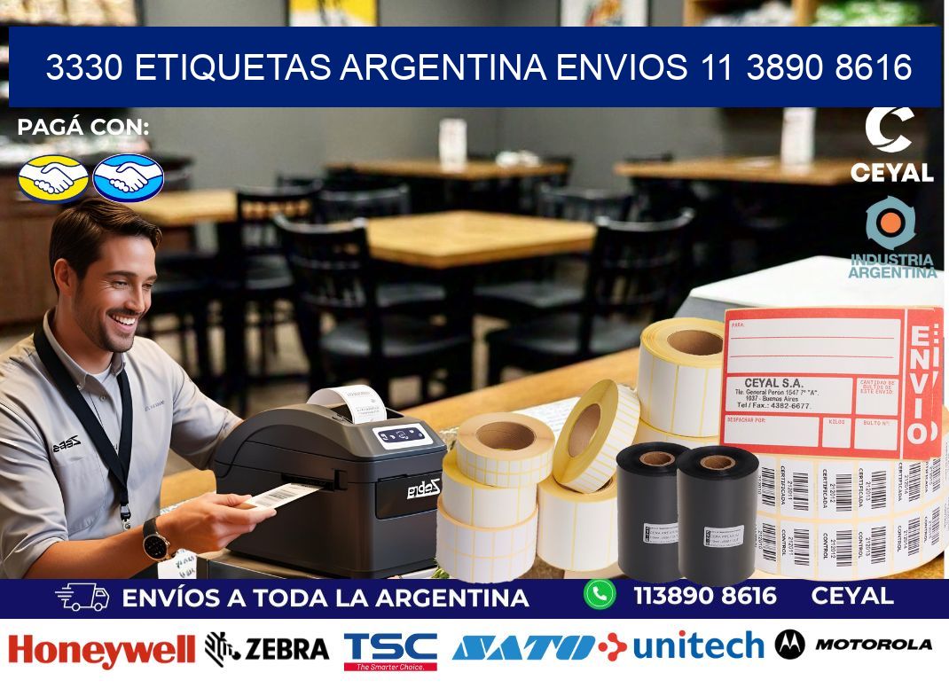 3330 ETIQUETAS ARGENTINA ENVIOS 11 3890 8616