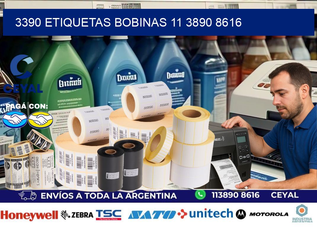 3390 ETIQUETAS BOBINAS 11 3890 8616