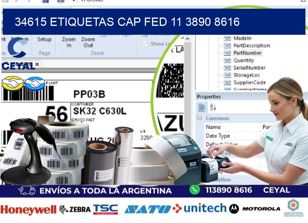 34615 ETIQUETAS CAP FED 11 3890 8616