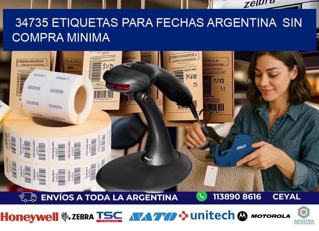34735 ETIQUETAS PARA FECHAS ARGENTINA  SIN COMPRA MINIMA