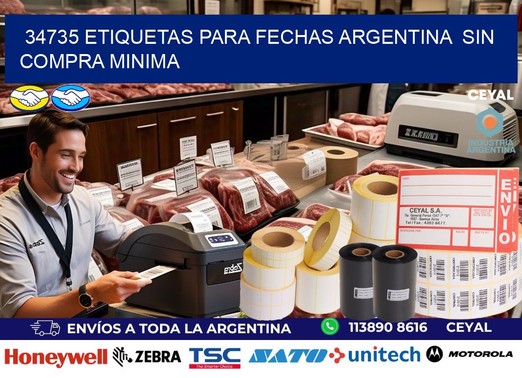34735 ETIQUETAS PARA FECHAS ARGENTINA  SIN COMPRA MINIMA