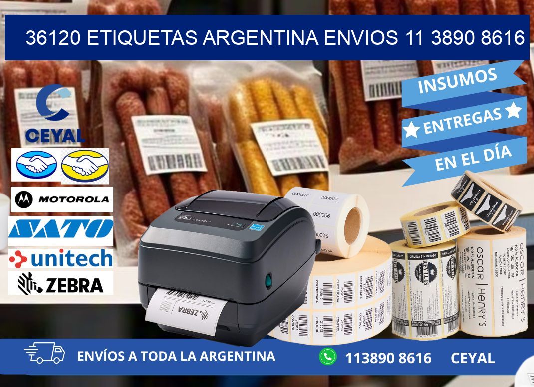 36120 ETIQUETAS ARGENTINA ENVIOS 11 3890 8616