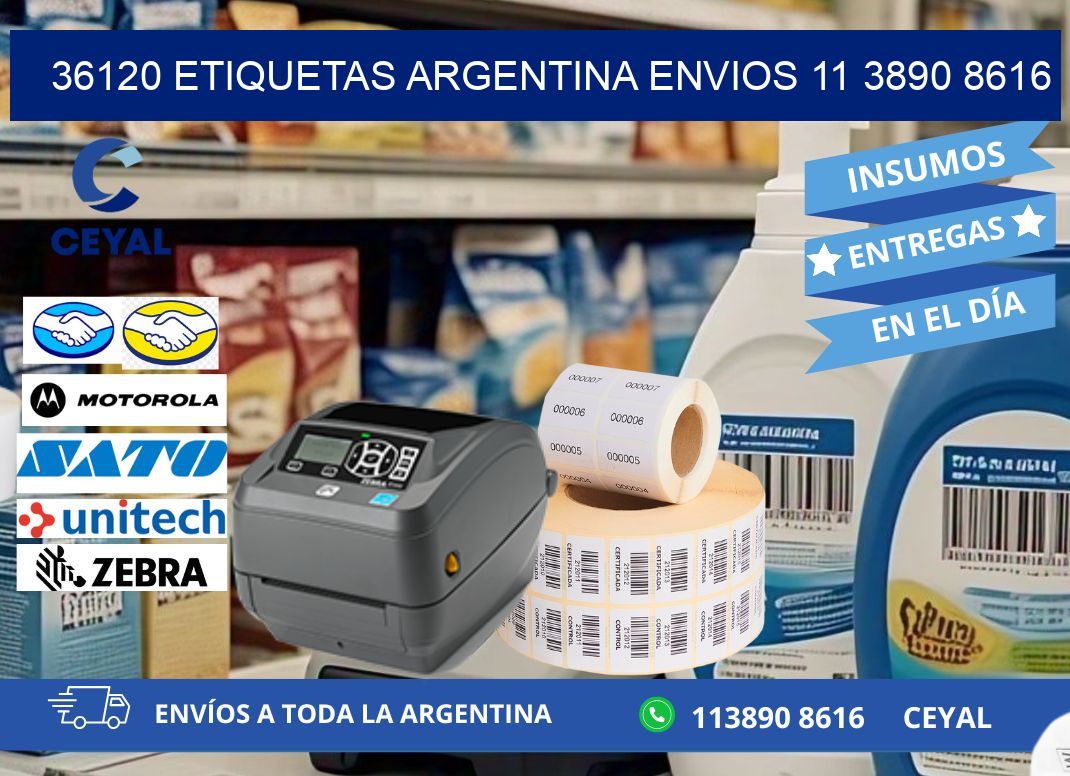 36120 ETIQUETAS ARGENTINA ENVIOS 11 3890 8616
