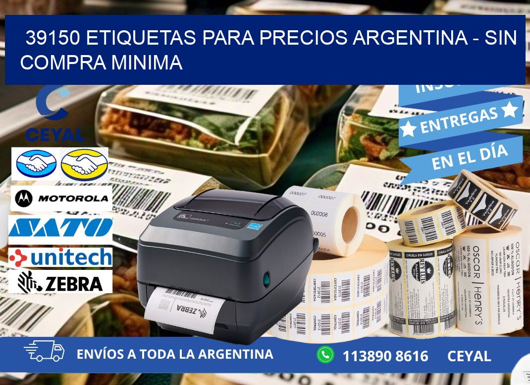 39150 ETIQUETAS PARA PRECIOS ARGENTINA - SIN COMPRA MINIMA