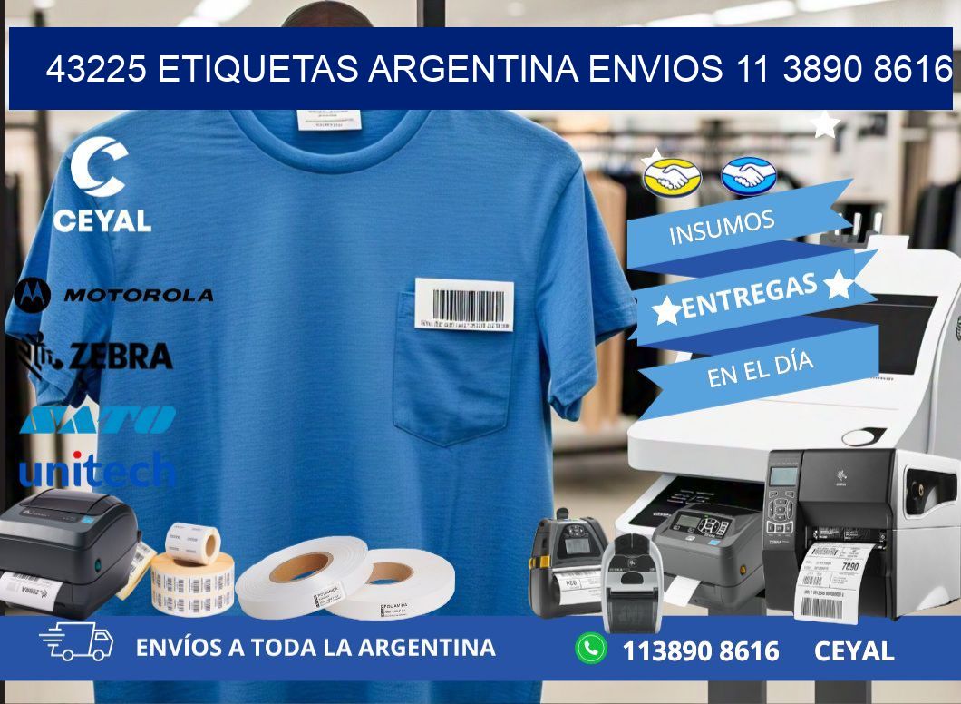 43225 ETIQUETAS ARGENTINA ENVIOS 11 3890 8616