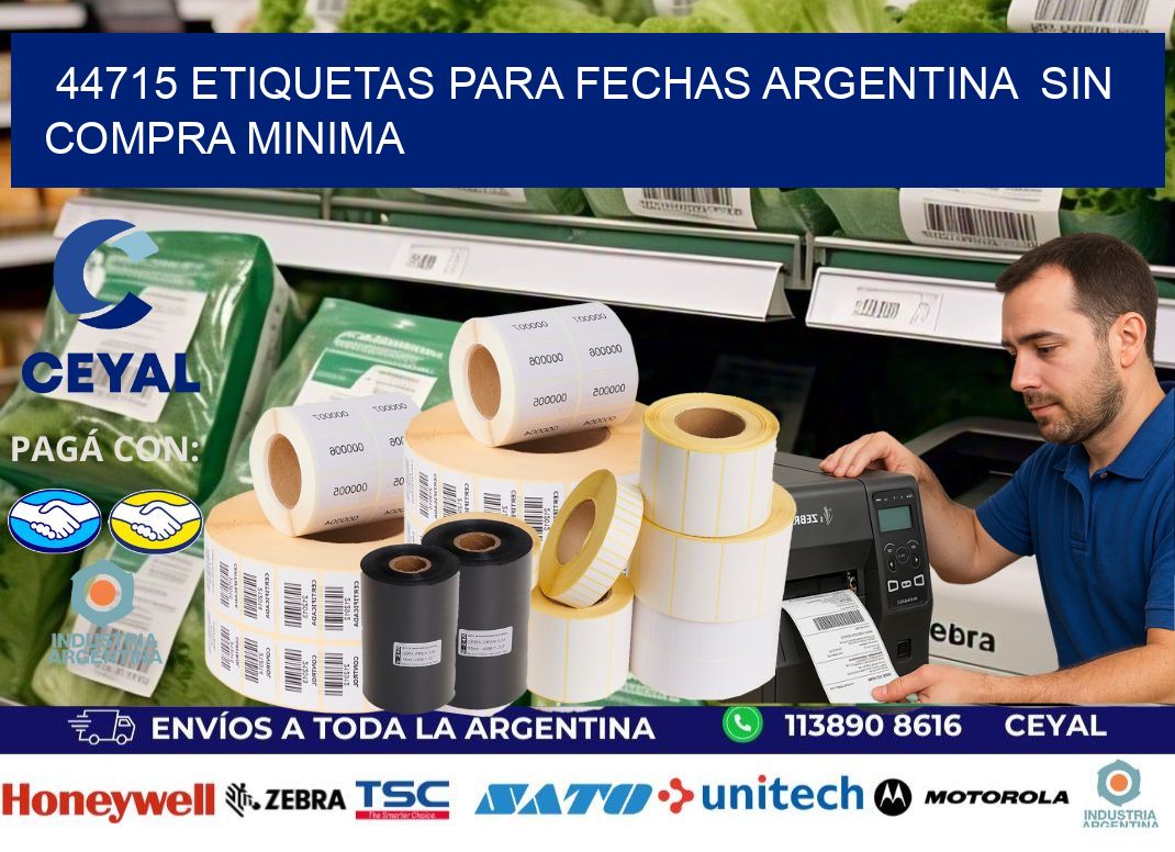 44715 ETIQUETAS PARA FECHAS ARGENTINA  SIN COMPRA MINIMA