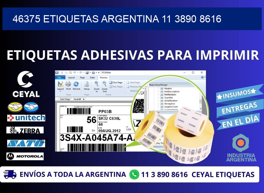 46375 ETIQUETAS ARGENTINA 11 3890 8616