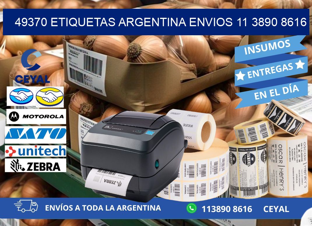 49370 ETIQUETAS ARGENTINA ENVIOS 11 3890 8616