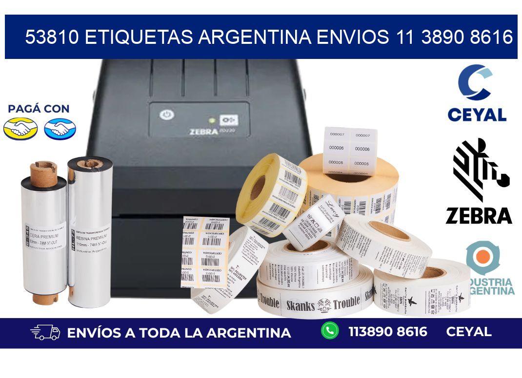53810 ETIQUETAS ARGENTINA ENVIOS 11 3890 8616