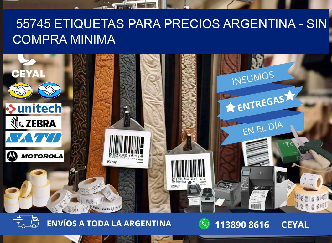55745 ETIQUETAS PARA PRECIOS ARGENTINA - SIN COMPRA MINIMA