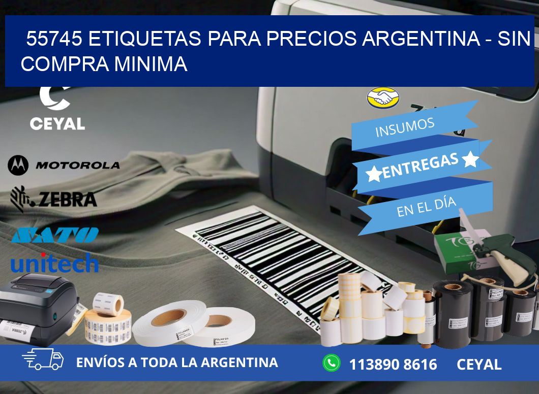 55745 ETIQUETAS PARA PRECIOS ARGENTINA - SIN COMPRA MINIMA