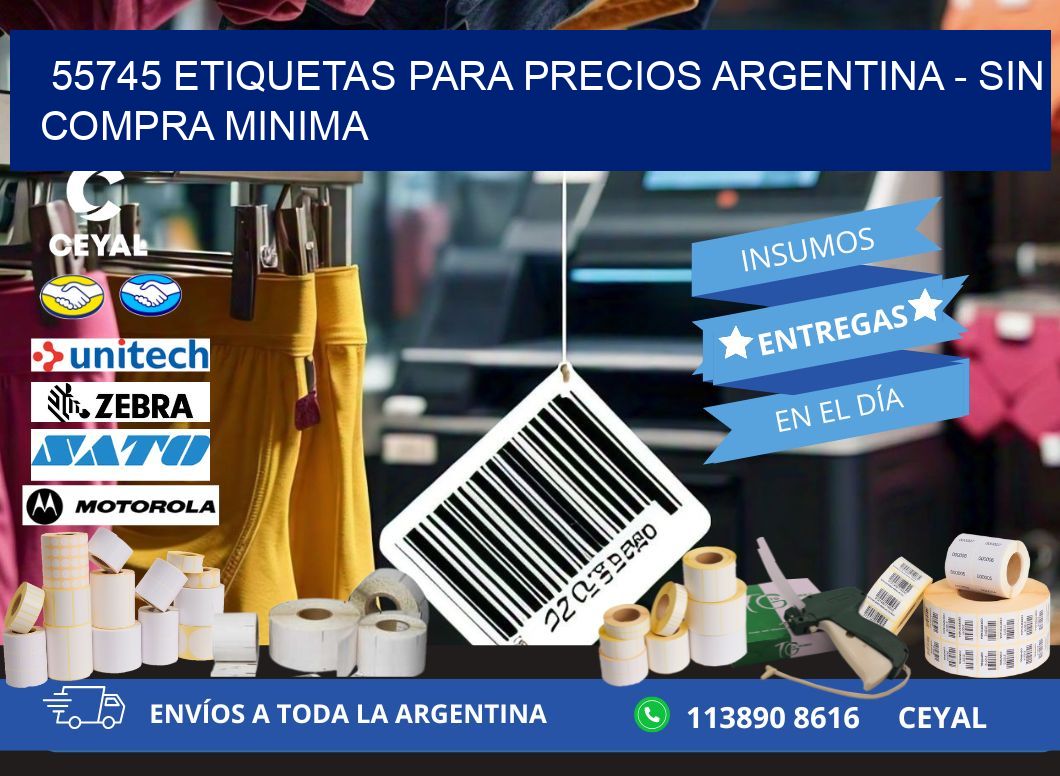 55745 ETIQUETAS PARA PRECIOS ARGENTINA - SIN COMPRA MINIMA