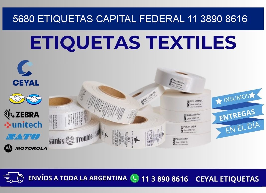 5680 ETIQUETAS CAPITAL FEDERAL 11 3890 8616