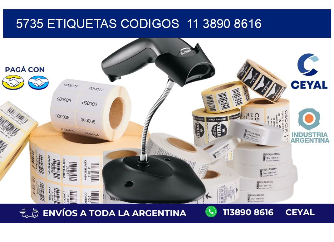 5735 ETIQUETAS CODIGOS  11 3890 8616