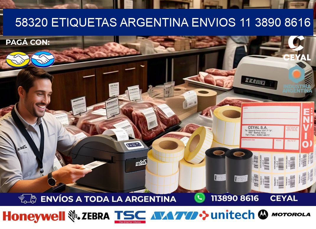 58320 ETIQUETAS ARGENTINA ENVIOS 11 3890 8616