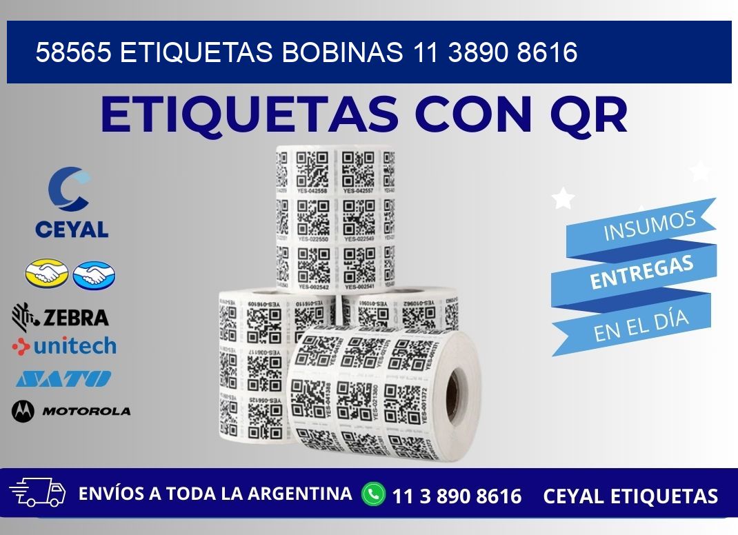 58565 ETIQUETAS BOBINAS 11 3890 8616