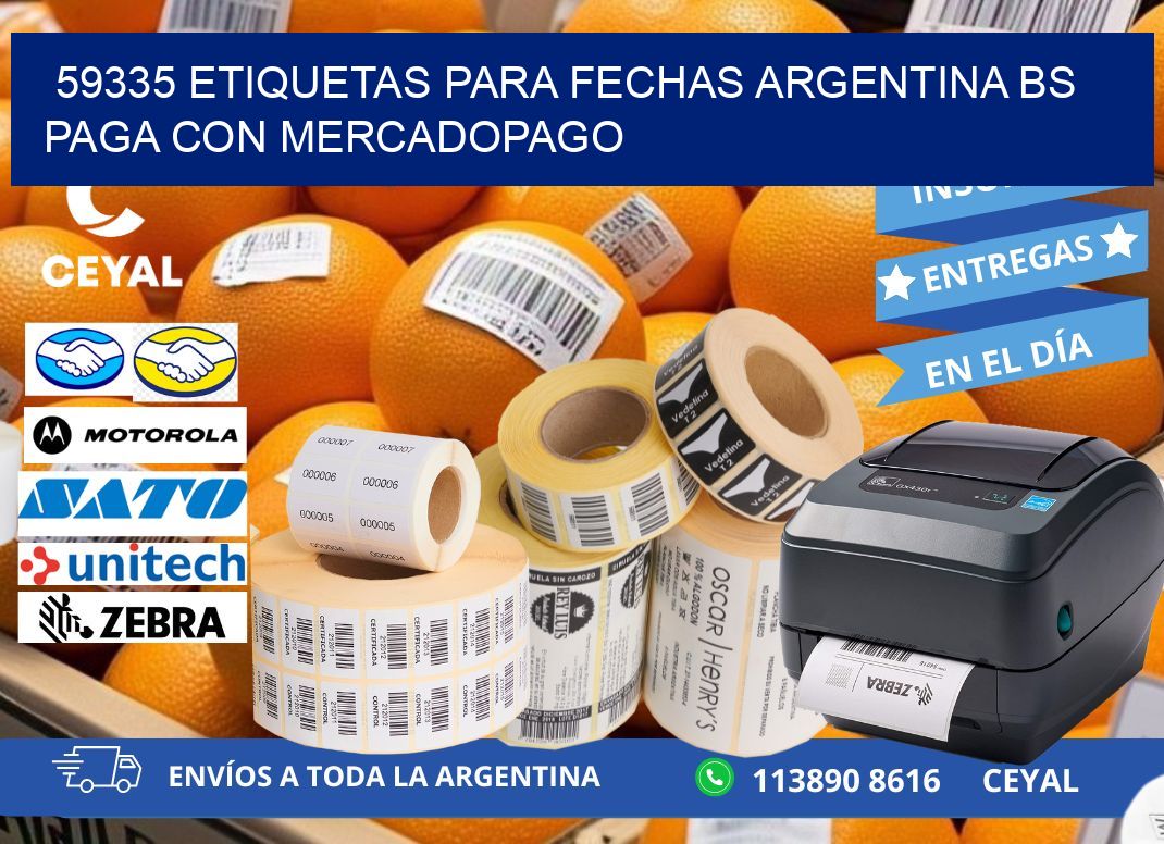 59335 ETIQUETAS PARA FECHAS ARGENTINA BS PAGA CON MERCADOPAGO