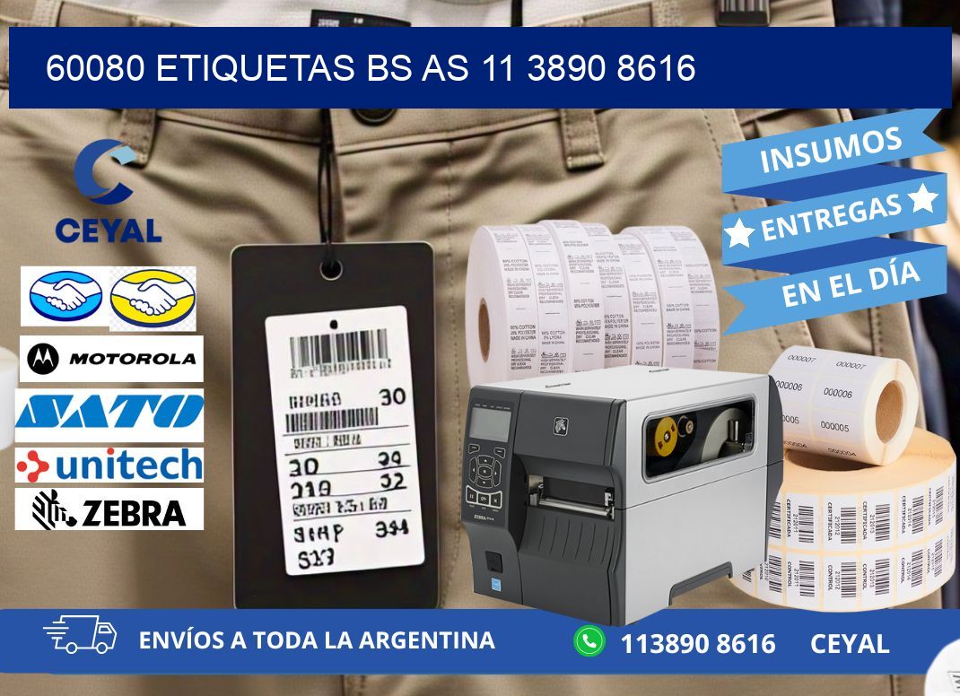 60080 ETIQUETAS BS AS 11 3890 8616
