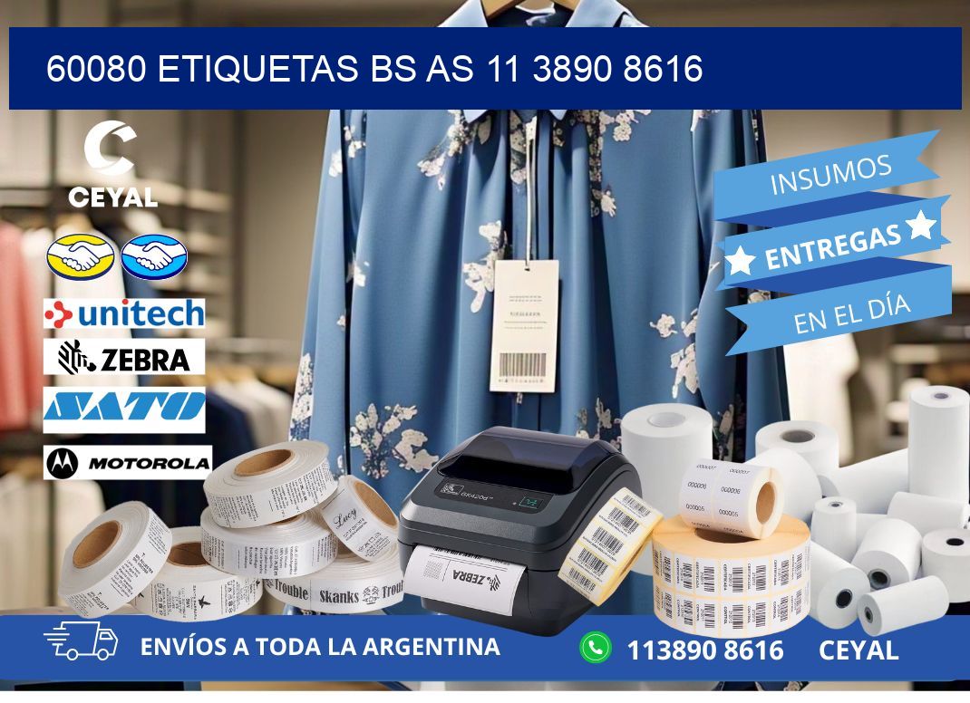 60080 ETIQUETAS BS AS 11 3890 8616