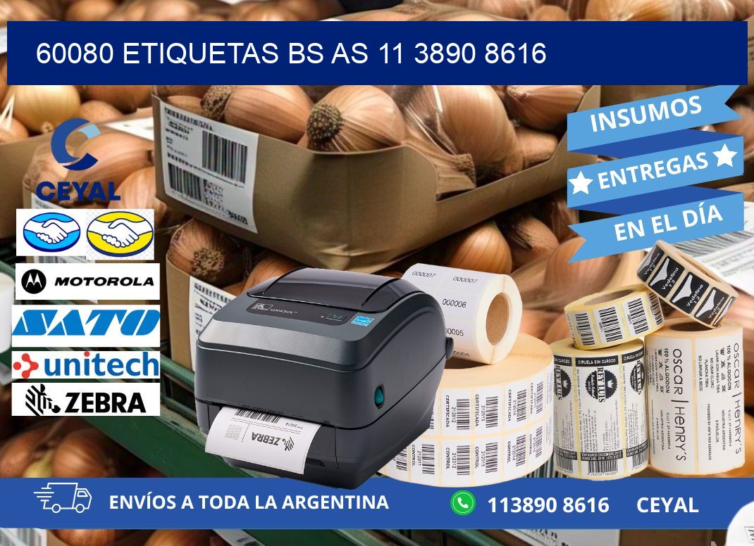 60080 ETIQUETAS BS AS 11 3890 8616