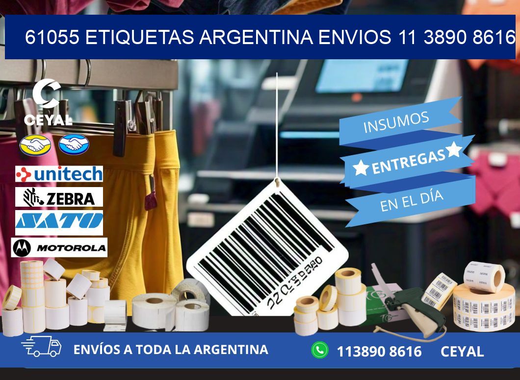 61055 ETIQUETAS ARGENTINA ENVIOS 11 3890 8616
