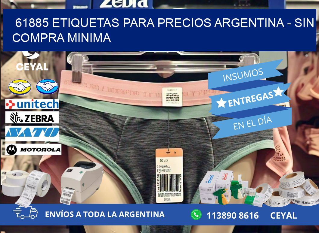 61885 ETIQUETAS PARA PRECIOS ARGENTINA - SIN COMPRA MINIMA