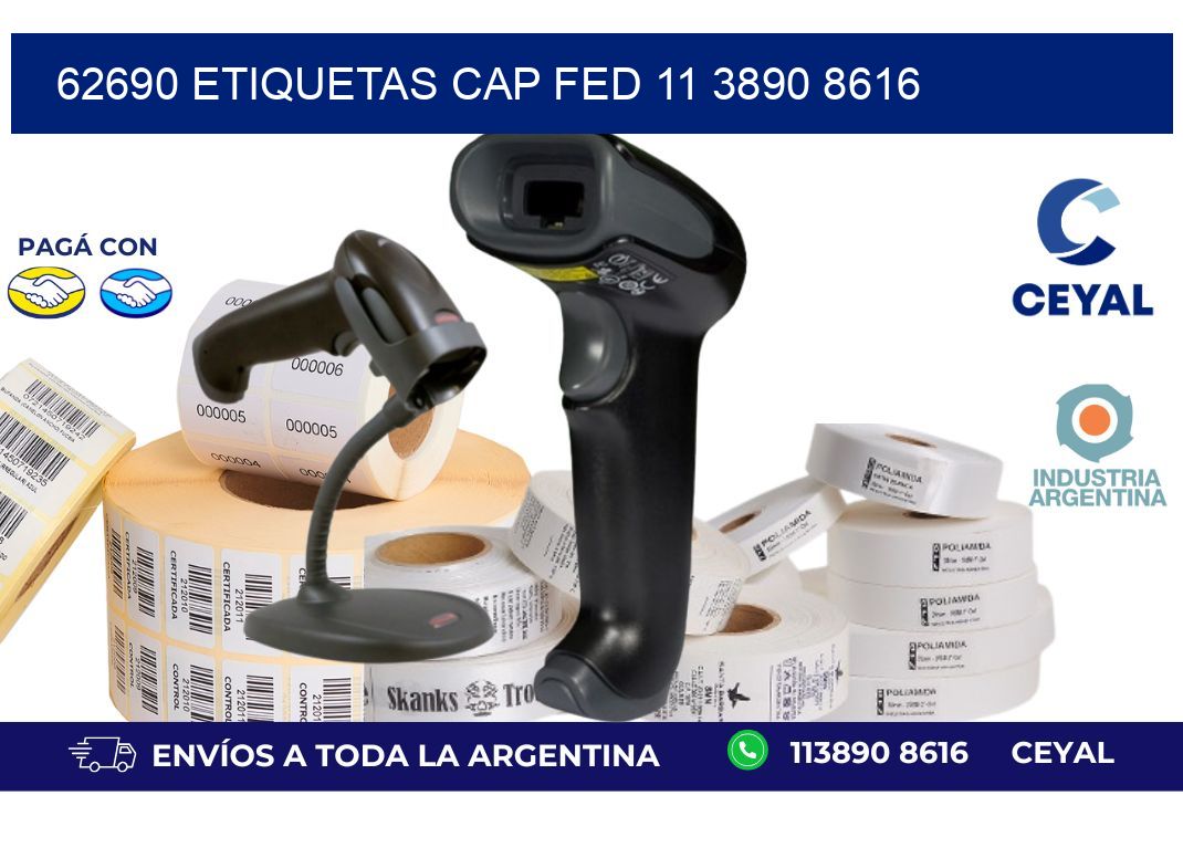 62690 ETIQUETAS CAP FED 11 3890 8616