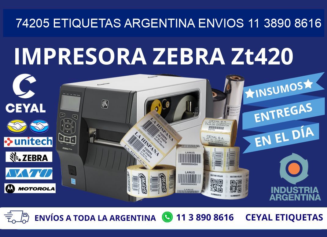 74205 ETIQUETAS ARGENTINA ENVIOS 11 3890 8616