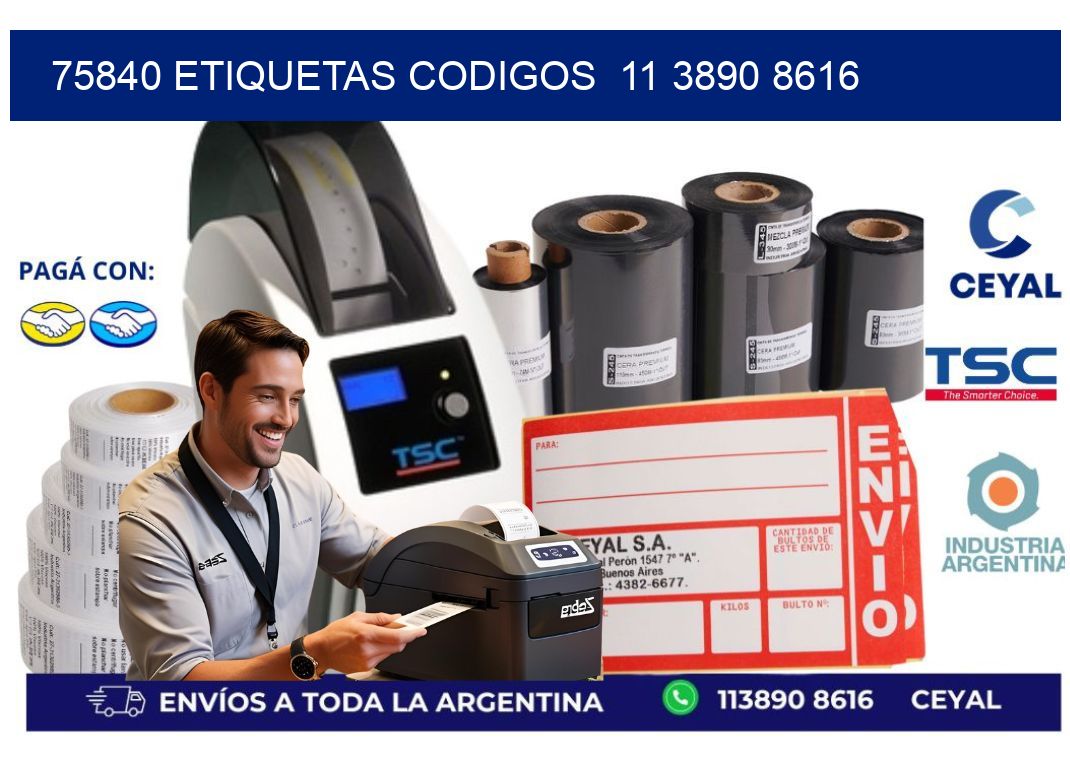 75840 ETIQUETAS CODIGOS  11 3890 8616