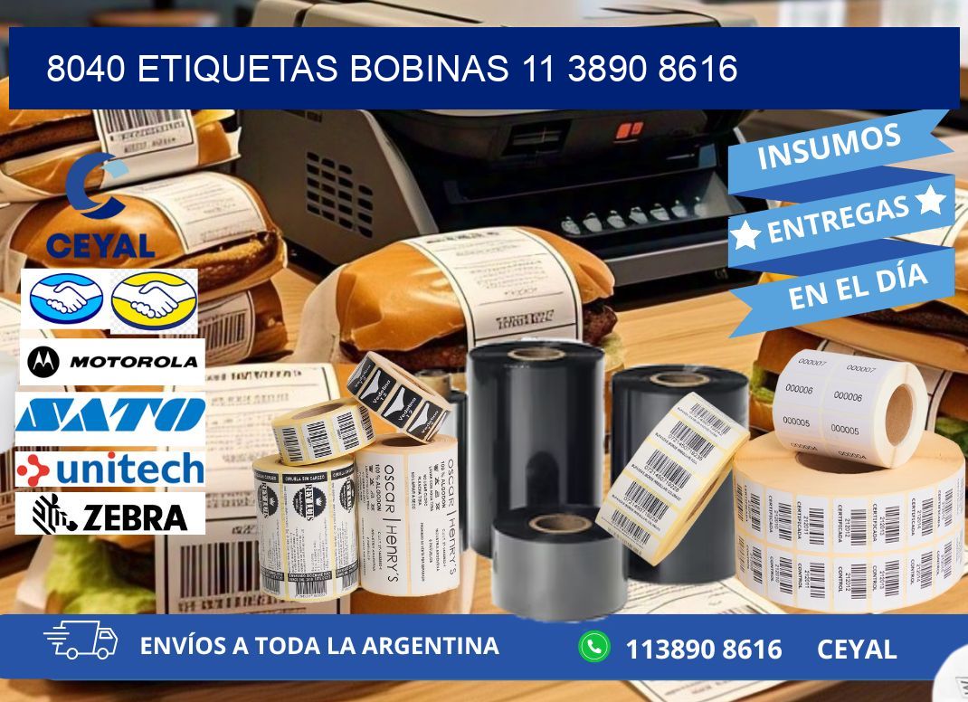 8040 ETIQUETAS BOBINAS 11 3890 8616