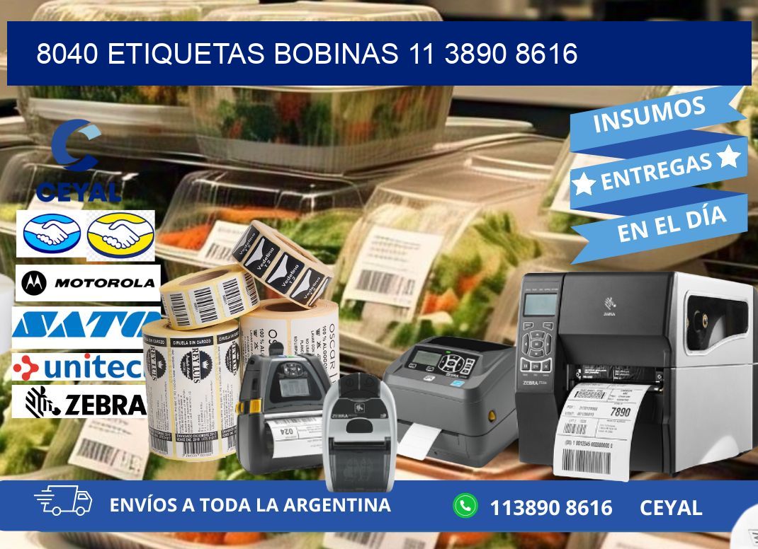 8040 ETIQUETAS BOBINAS 11 3890 8616