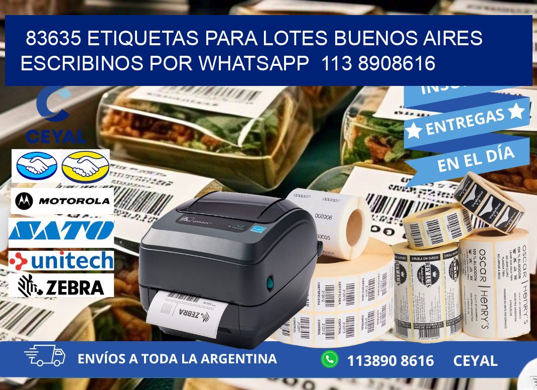 83635 ETIQUETAS PARA LOTES BUENOS AIRES ESCRIBINOS POR WHATSAPP  113 8908616